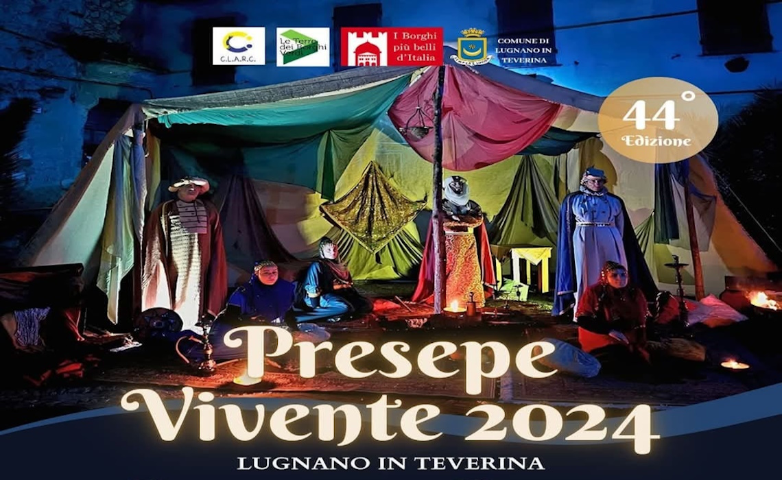 playbill Living Nativity 2024 in Lugnano in Teverina - Lugnano in Teverina